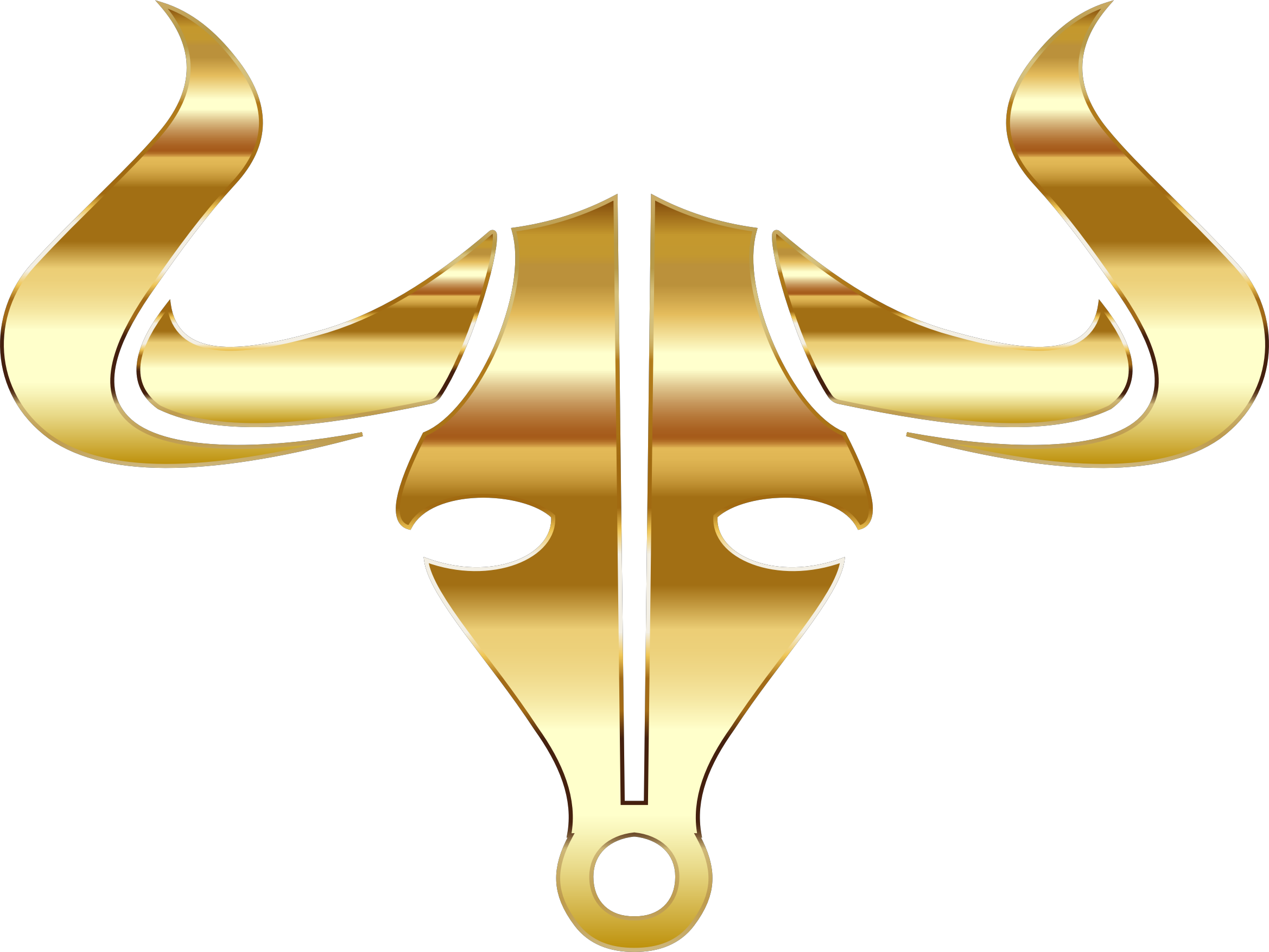 gold clipart cow