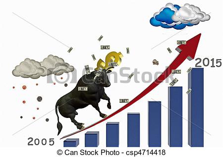Indian share market download. Bull clipart icon