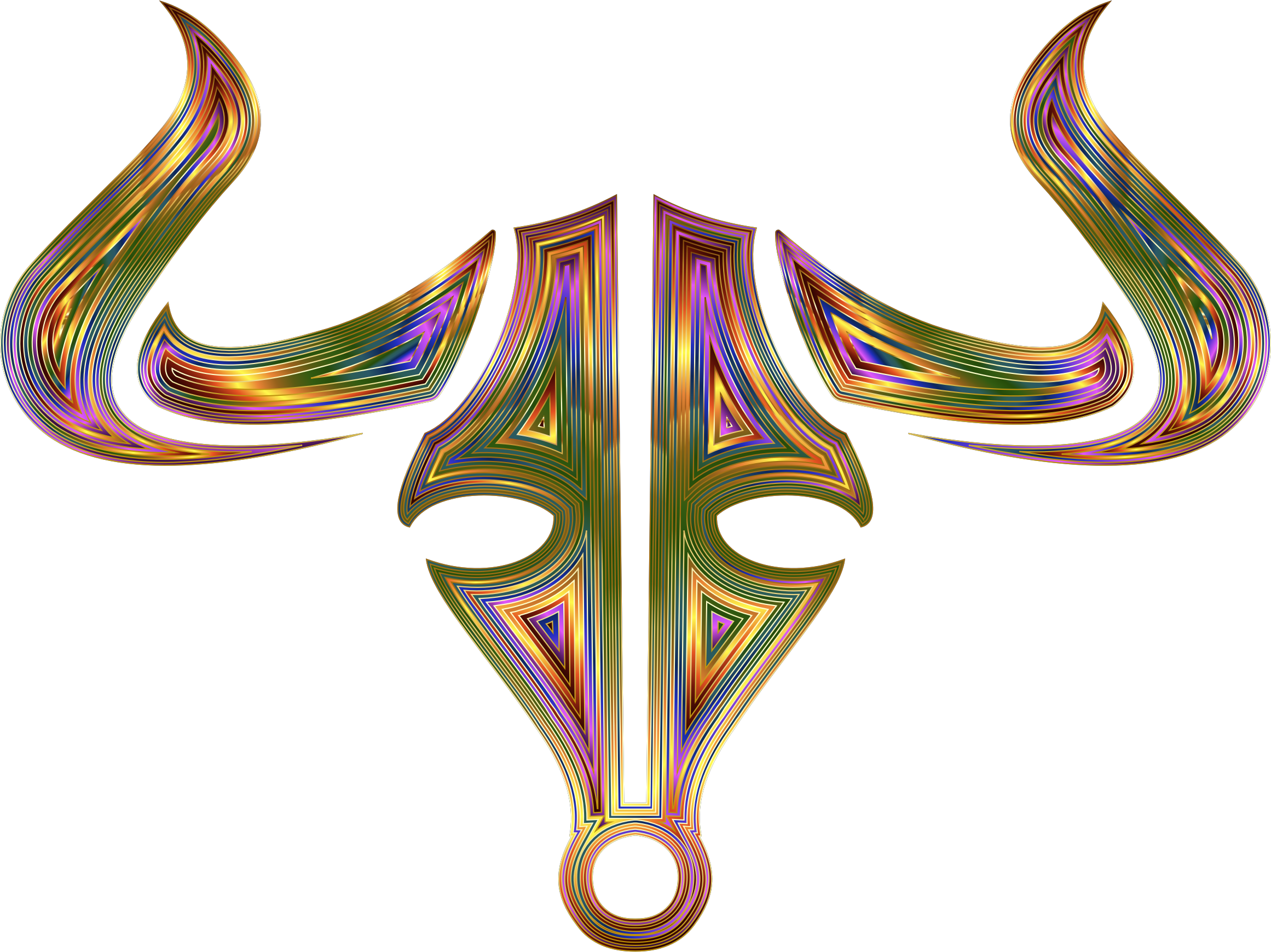 Bull clipart icon. Chromatic no background icons