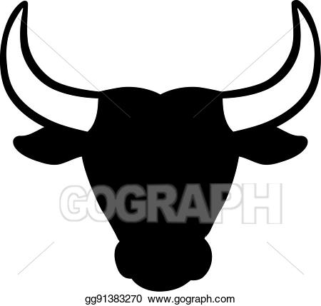 Vector illustration head eps. Bull clipart icon