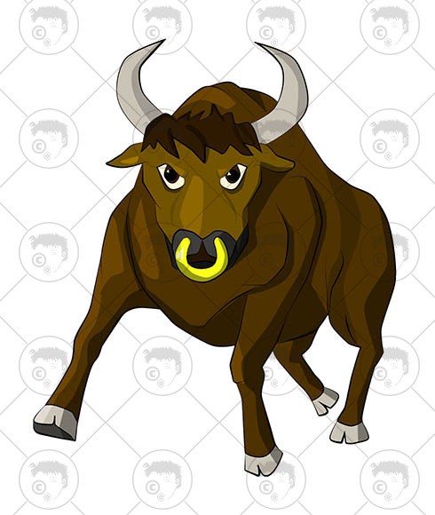 bull clipart raging bull