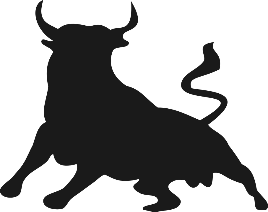 Black angus bull silhouette. Longhorn clipart svg