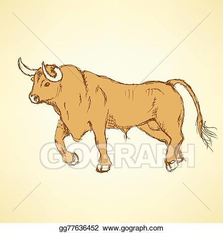 bull clipart sketch