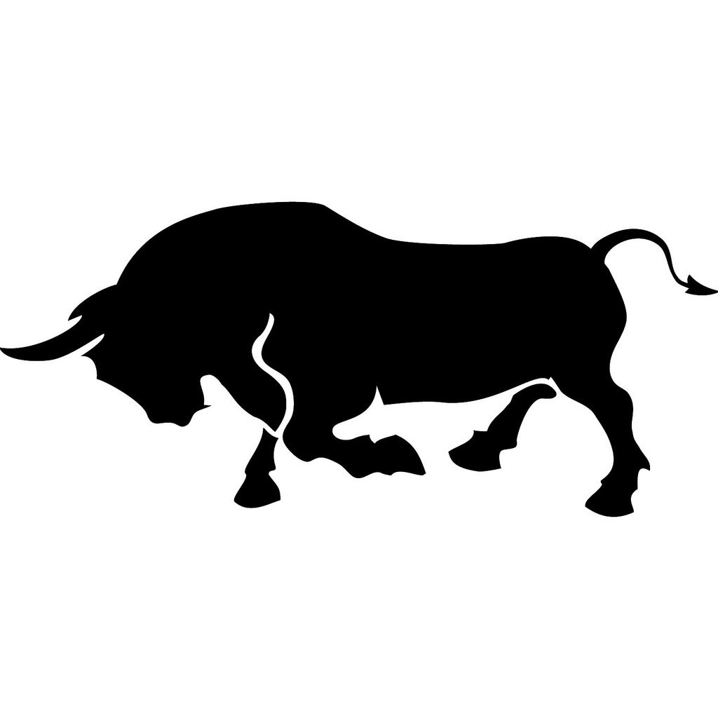 Bull clipart stencil. Vector silhouette silhouettes stenciling