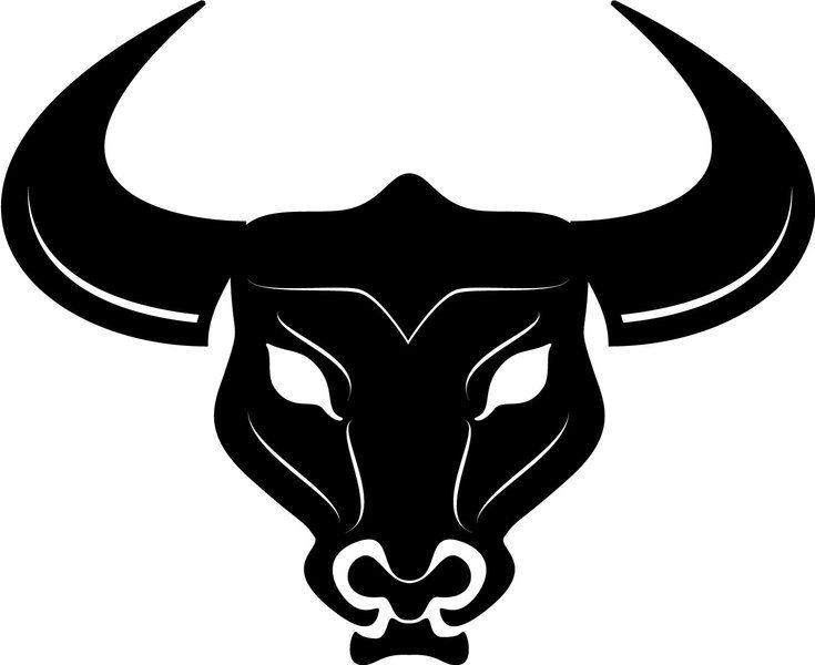 Bull clipart taurus. Head vector clip art