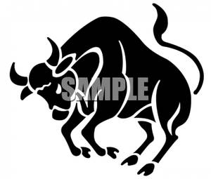 Bull clipart taurus. Bold symbol royalty free