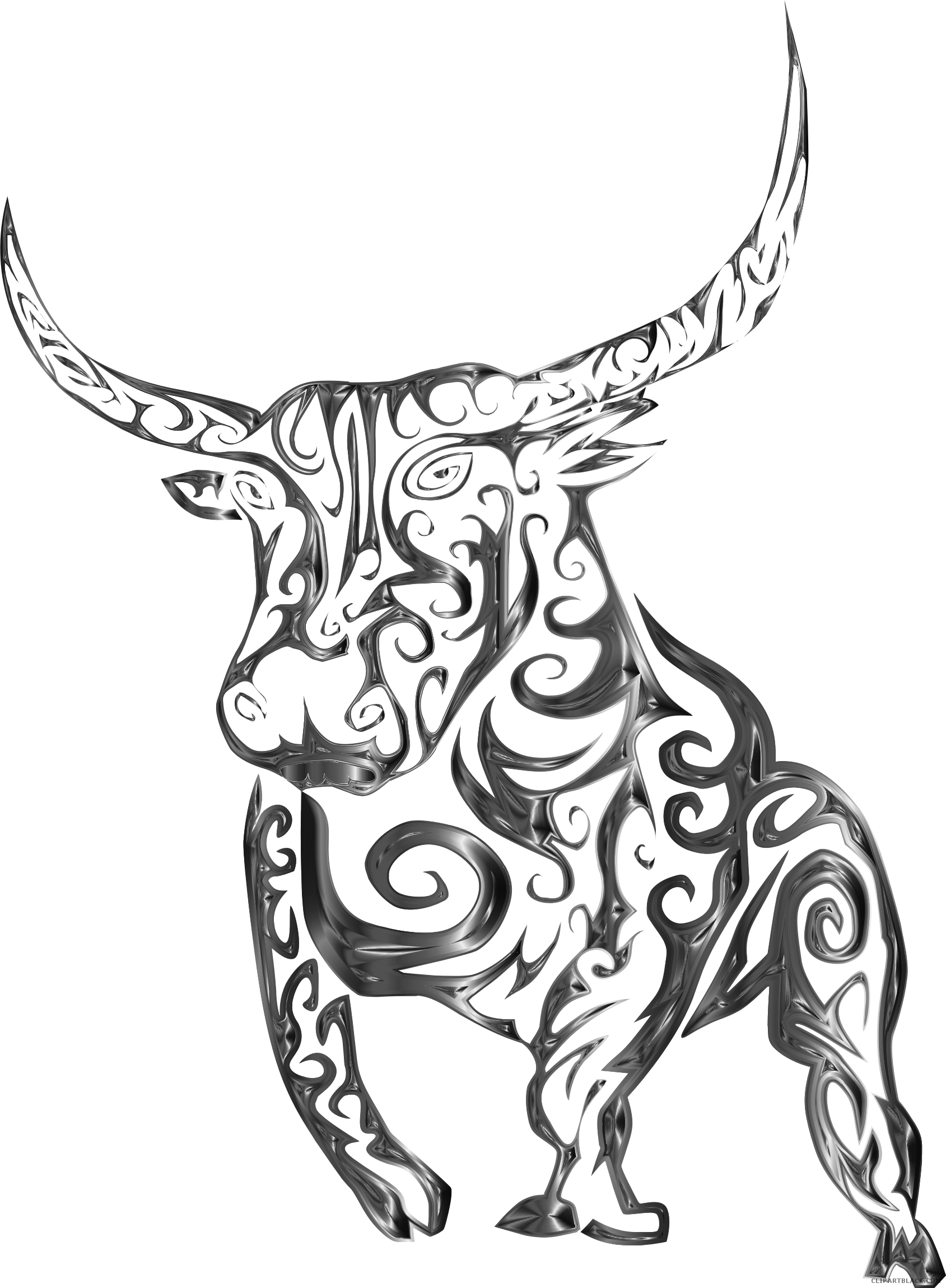 Clipartblack com animal free. Bull clipart tribal