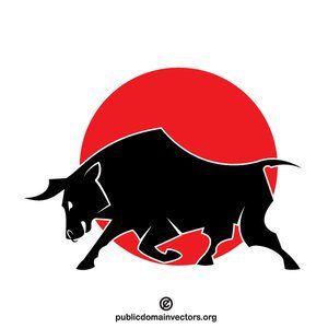 Bull clipart vector. Raging clip art publicdomain