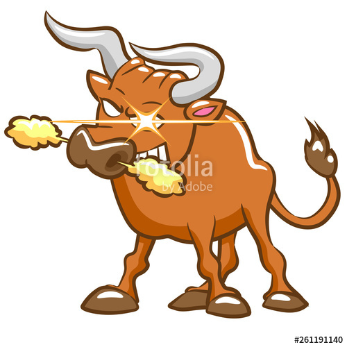 Graphic stock image and. Bull clipart vector