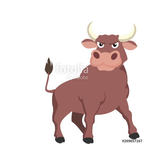 Stock image and royalty. Bull clipart vector