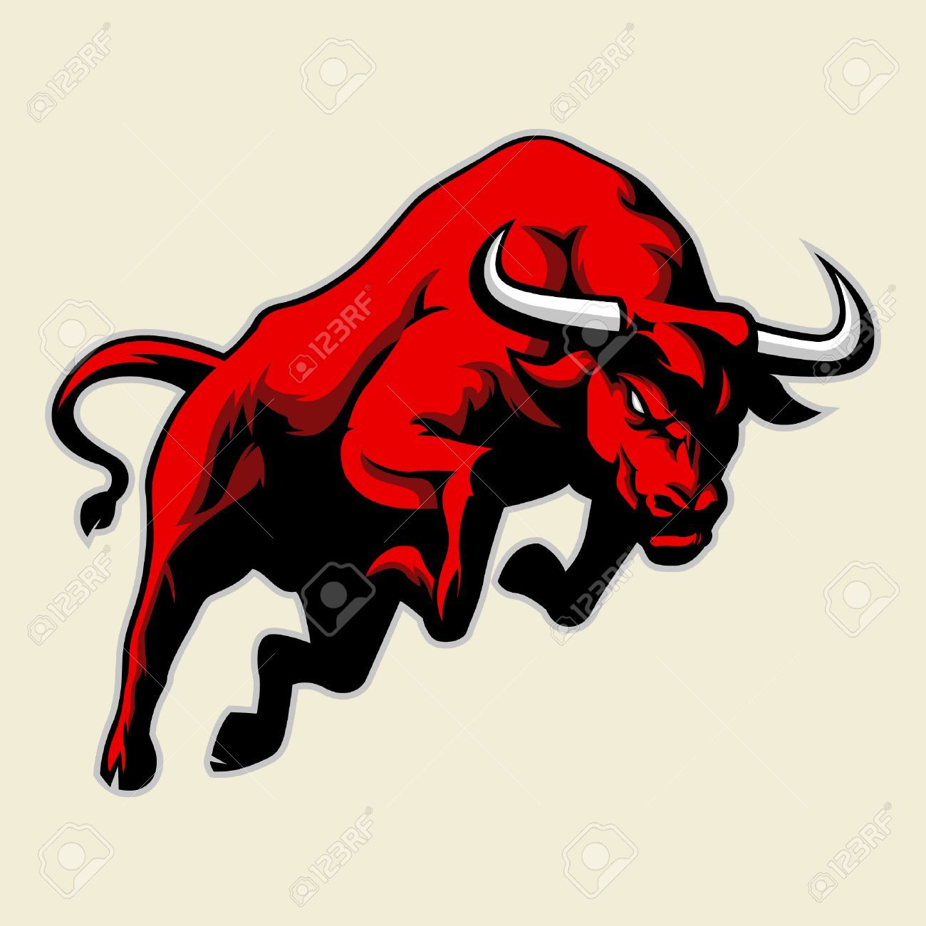 Bull clipart wallpaper. Jumping red artwork in
