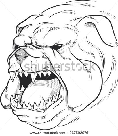 bulldog clipart angry