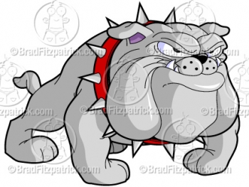 bulldog clipart cartoon