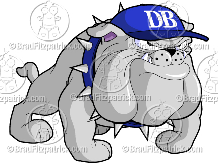 bulldog clipart cartoon character