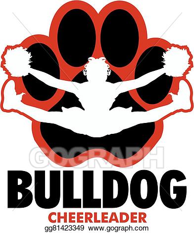 bulldog clipart cheer