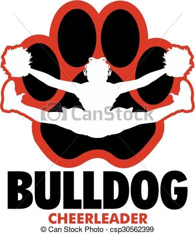 bulldog clipart cheer
