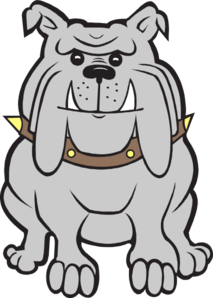 Bulldog clipart cute. Happy gray clip art