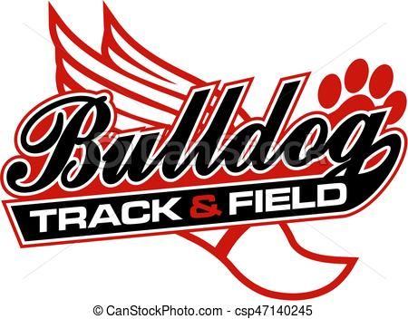 Vector track and stock. Bulldog clipart field