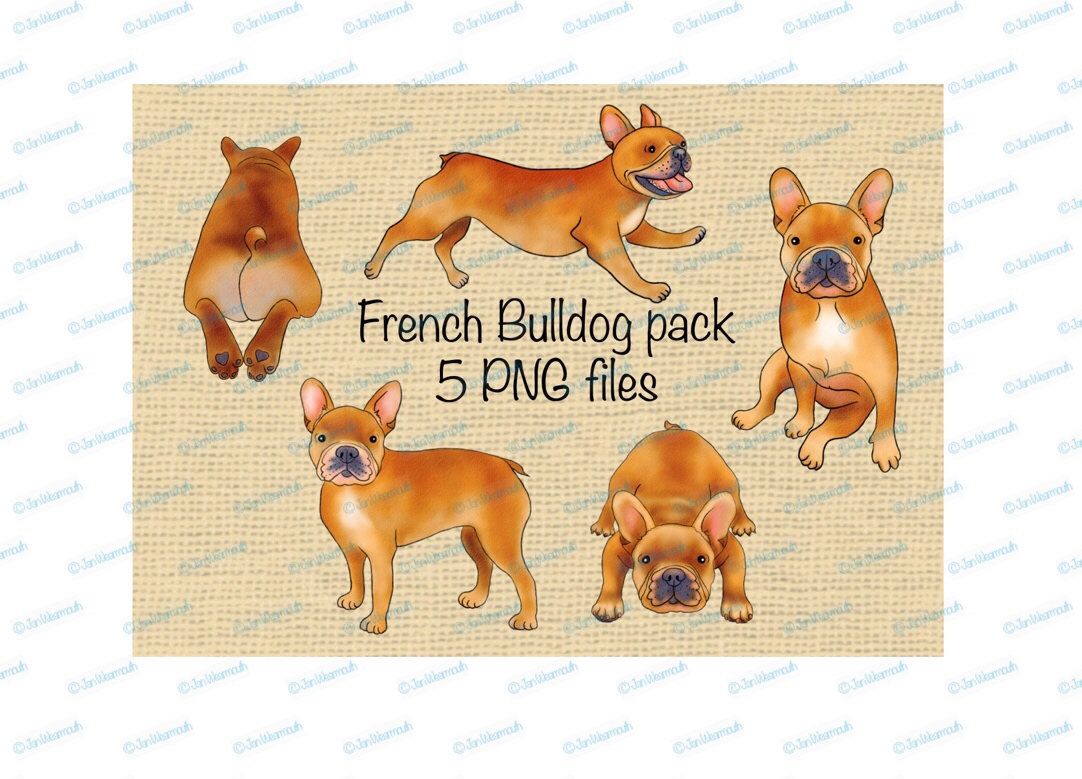 Dog french instant download. Bulldog clipart printable