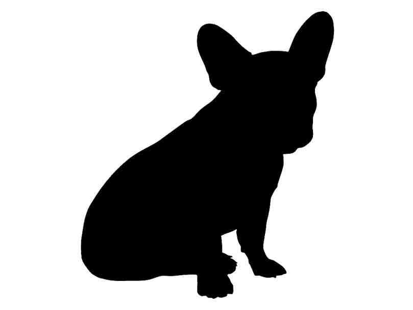 Bulldog clipart profile. Pug silhouette clip art