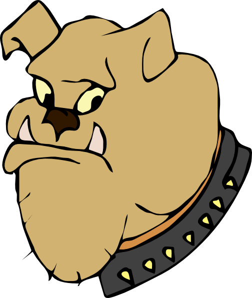 Bulldog clipart sad. Cartoon head clip art