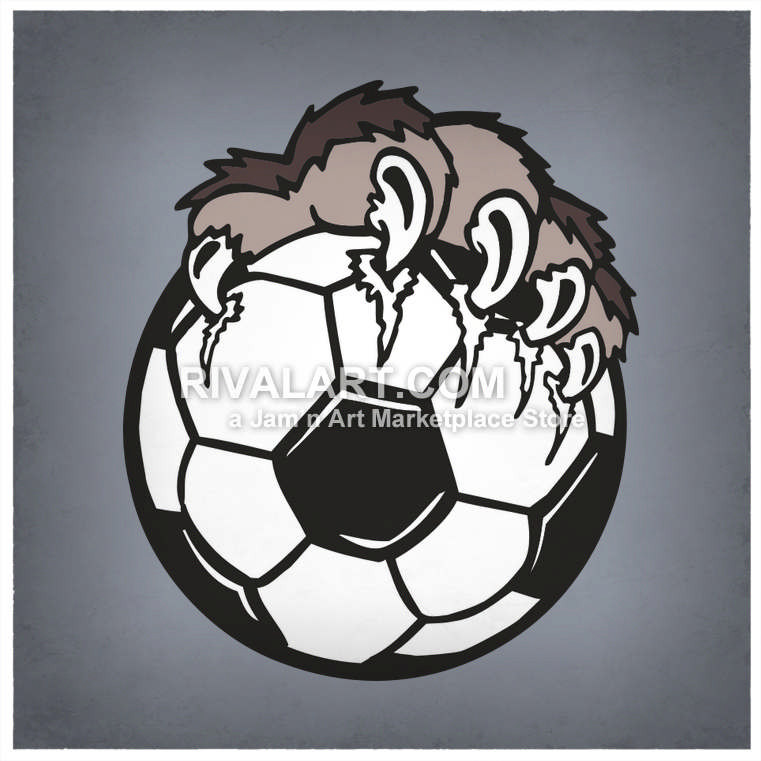 Bulldog clipart soccer. An animal paw tearing