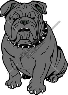 Bulldog clipart vintage. School mascot clip art