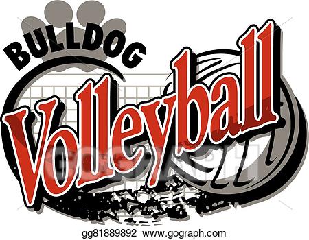 bulldog clipart volleyball