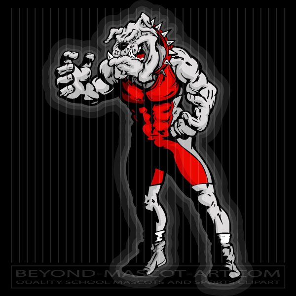 bulldog clipart wrestling