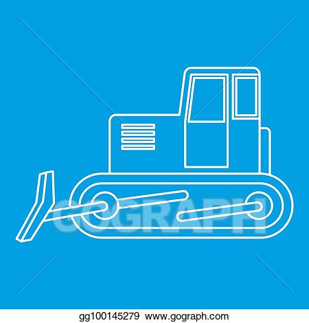 bulldozer clipart blue