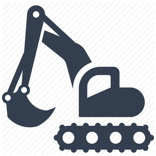 Excavator clipart shovel. Bulldozer silhouette at getdrawings