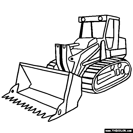 bulldozer clipart coloring page