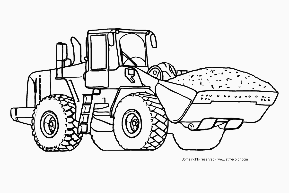 bulldozer clipart coloring page