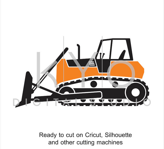 Svg transportation digger transport. Bulldozer clipart construction project