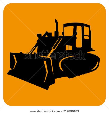 bulldozer clipart cute