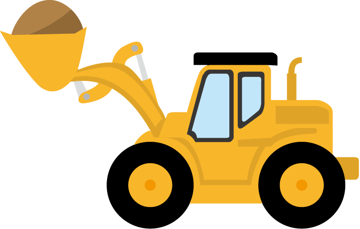 Bulldozer silhouette clip art. Excavator clipart simple