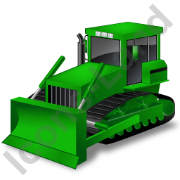 bulldozer clipart green