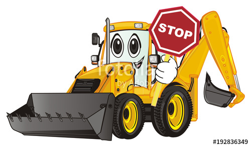 bulldozer clipart happy