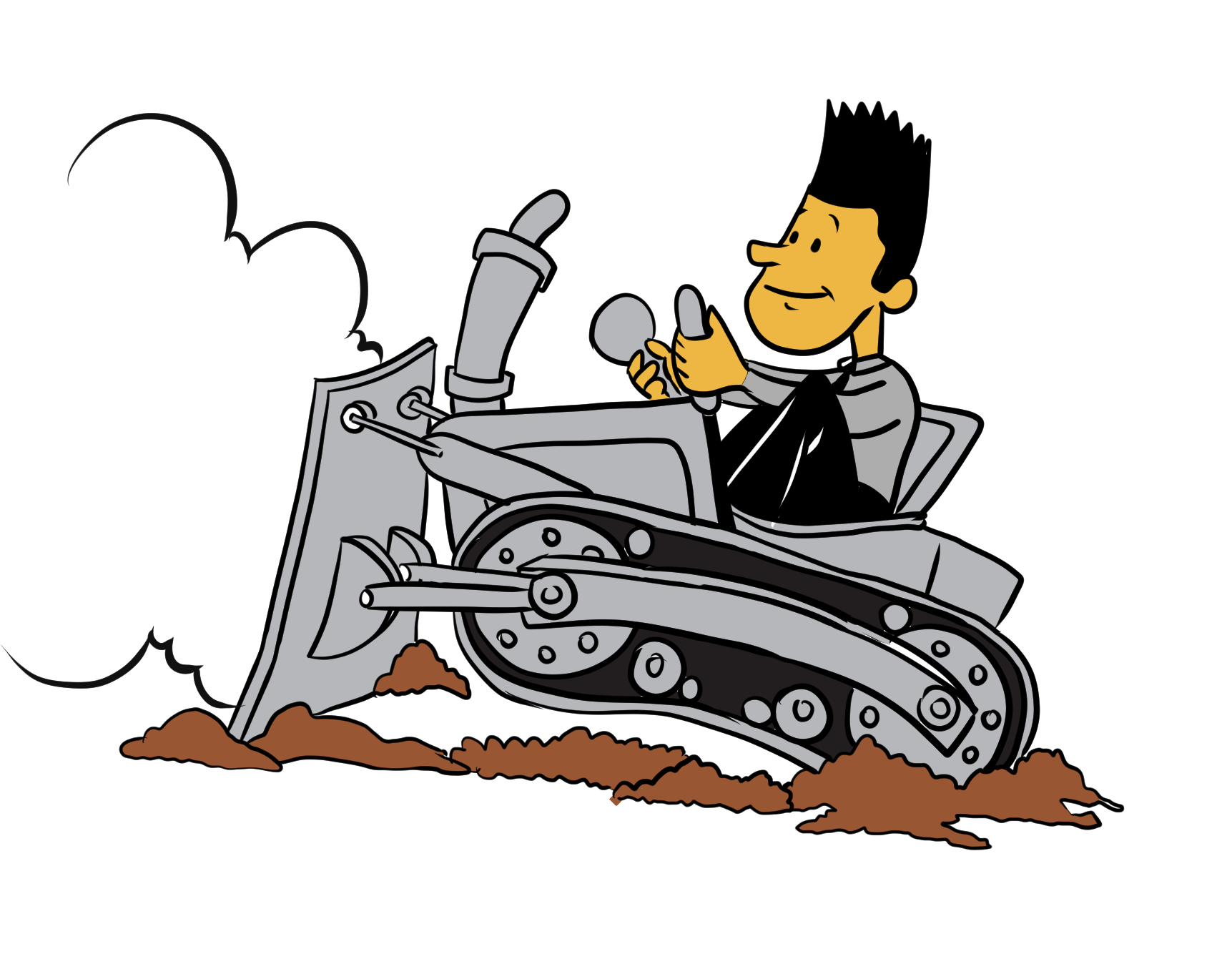 bulldozer clipart happy