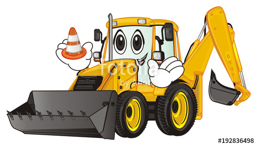 bulldozer clipart happy
