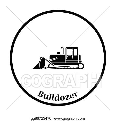 bulldozer clipart icon