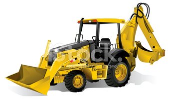 Bulldozer clipart loader. Excavator stock vectors me