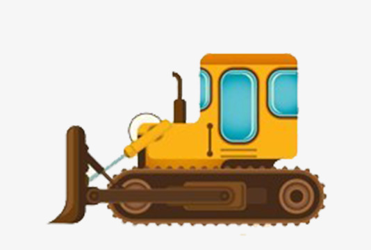 Bulldozer clipart road roller. Vector yellow png image