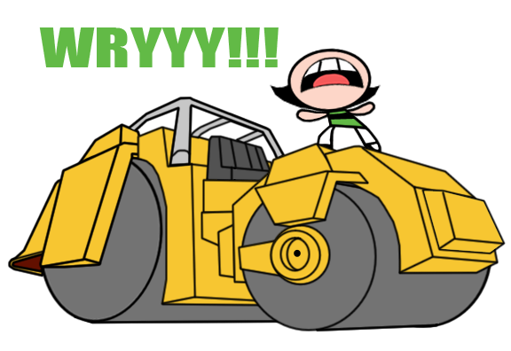 Bulldozer clipart road roller. Buttercup by death driver
