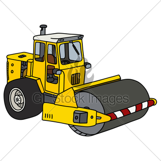 Bulldozer clipart road roller. Gl stock images yellow