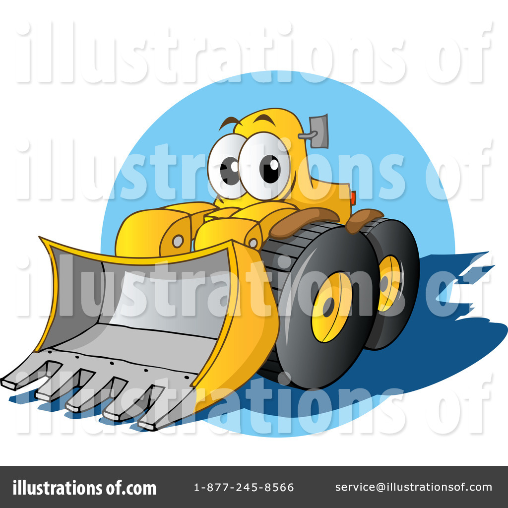 Illustration by holger bogen. Bulldozer clipart snow plow