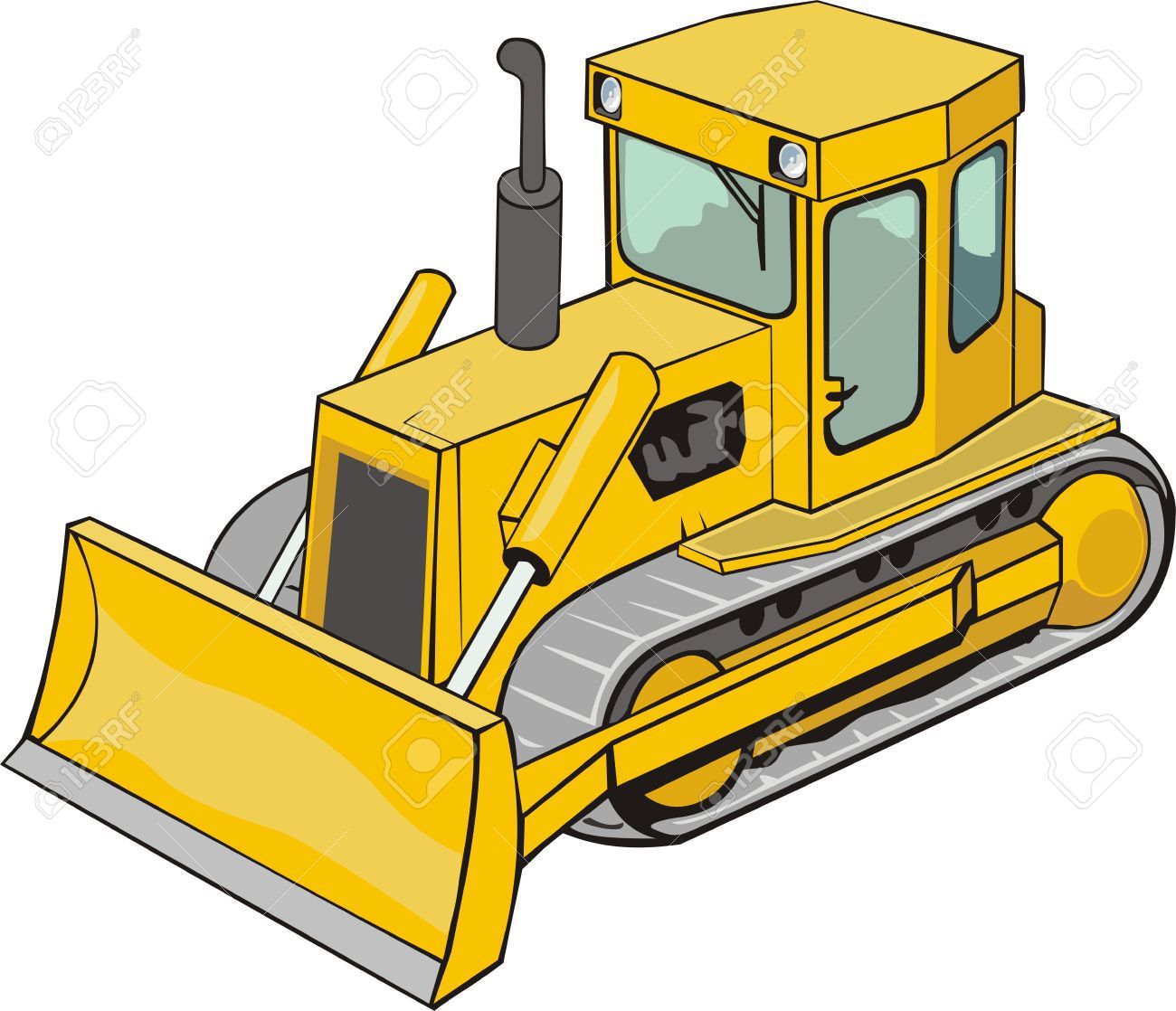 bulldozer clipart track hoe