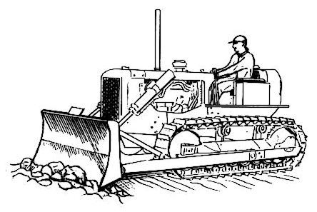 bulldozer clipart vector