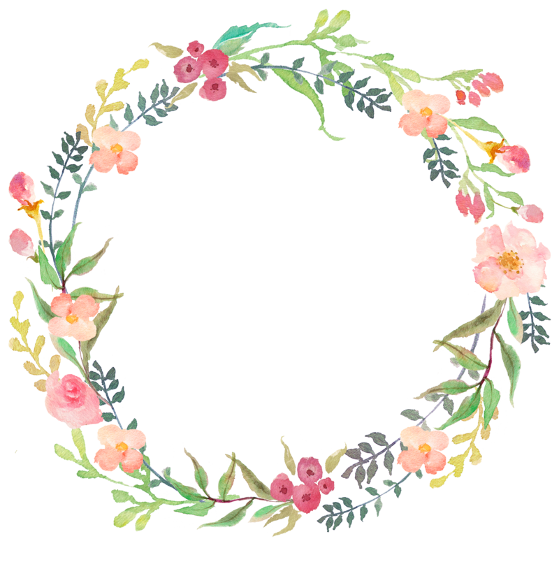 Original png yazi fonlari. Clipart rose wreath