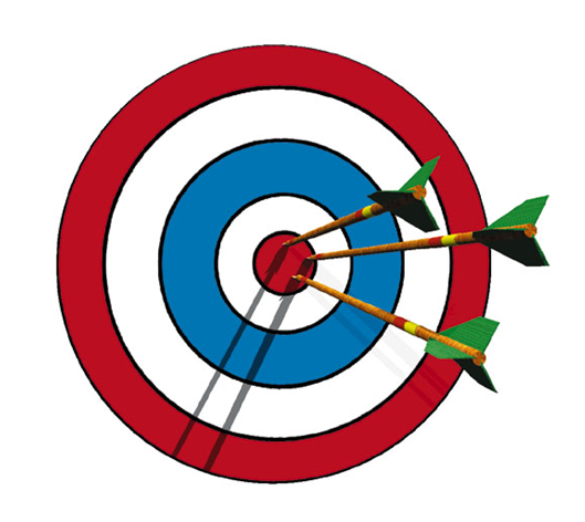 Young person s feedback. Bullseye clipart archery